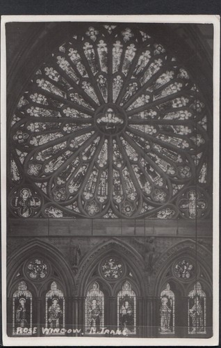 London postcard rose window - postcard,
