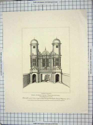 Original old antique print - original,