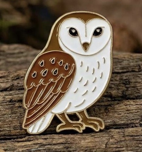 Barn owl pin - owl,