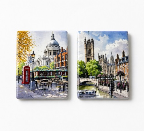 London ceramic fridge magnet - london,