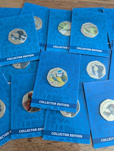 Westminster 50p shaped carded - 50p,